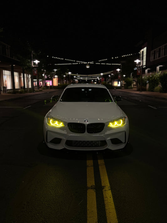 Yellow Drl Lights BMW 2 Series. Yellow Headlights. DRL. F87 F22